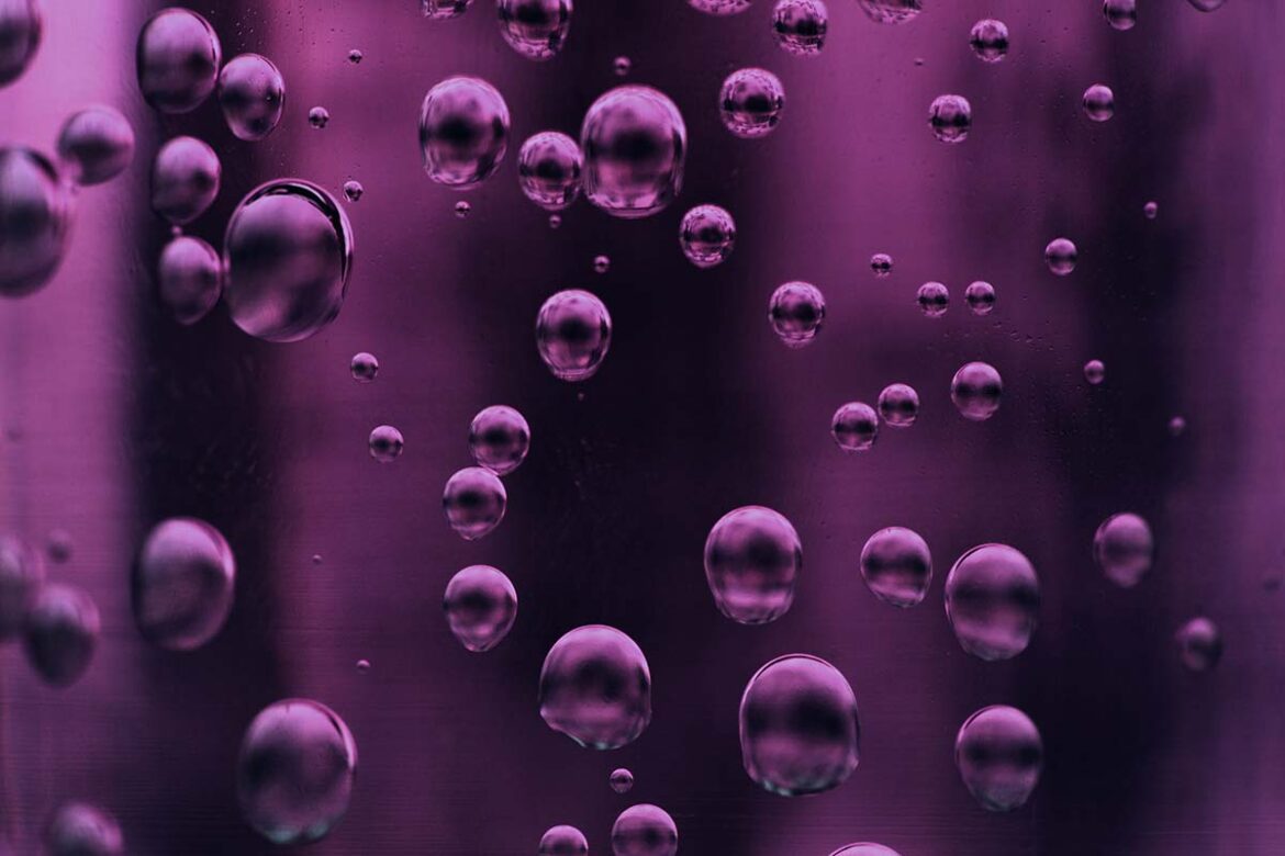 purple seltzer bubbles