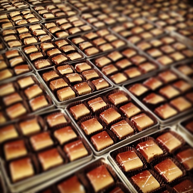 Brown butter bourbon caramels fruition chocolates