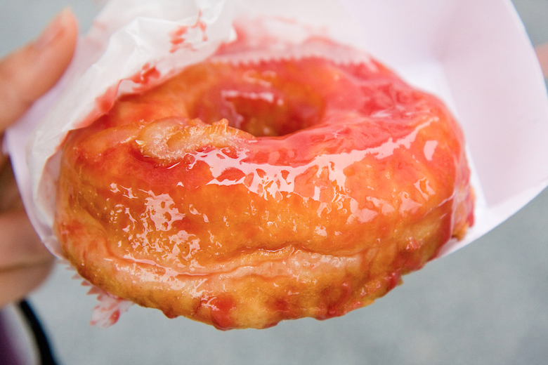 dough blood orange doughnut