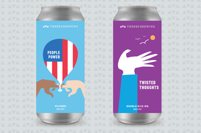 threes people power beer