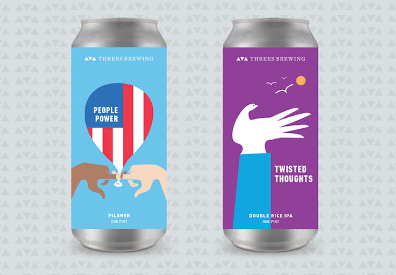 threes people power beer